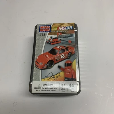 Mega Bloques Dale Earnhardt Jr. con Estuche de Metal NASCAR Nunca Abierto 45 Piezas Foto 1 de 4