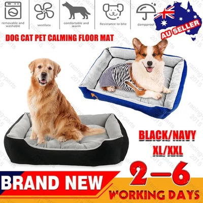 Extra Large Puppy Dog Bed Pet Cat Calming Floor Mat Sleeping Comfy Cave Washable - image 1 of 4