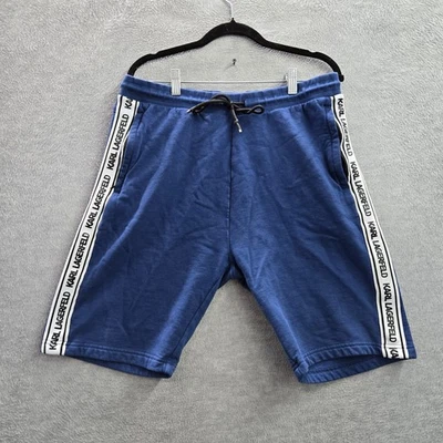 Pantalones Cortos Karl Lagerfeld Hombre Ropa Activa M Azul Sudor Logo 9" Entrepierna Foto 1 de 4