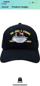 New The Navy Corps USS John C. Stennis CVN 74 Blue Baseball Cap Hat One Size - Picture 1 of 8