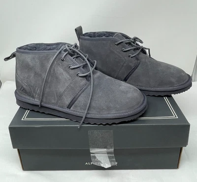 NWT ALPINE DESIGN MEN'S WINTER SUEDE LACE-UP BOOTS 100% WOOL SIZE 9 - Image 1 of 4