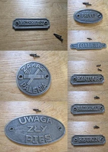 Rustic iron sign vintage plaque sign notice plate emblem antique iron finish - Picture 1 of 17