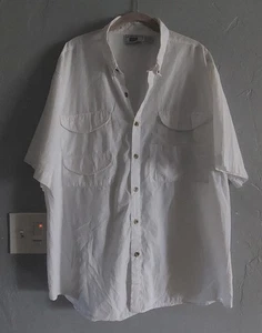 Michael Austin  Rugged Wear Shirts Men XL, White,Cotton Polyester, 23 Inch Of Ar - Picture 1 of 10
