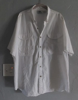 Michael Austin  Rugged Wear Shirts Men XL, White,Cotton Polyester, 23 Inch Of Ar - Image 1 of 4