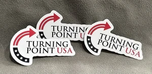 3 Turning Point USA Charlie Kirk Vinyl Stickers Political - Picture 1 of 7