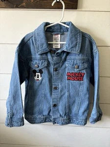 Disney Mickey Mouse Character Kids' Blue Denim Jacket size 6 - Picture 1 of 5