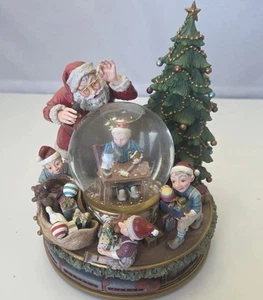 Franklin Mint Coca Cola 2001 Santa's Vision Navidad Musical Globo de Nieve Vacaciones - Imagen 1 de 8
