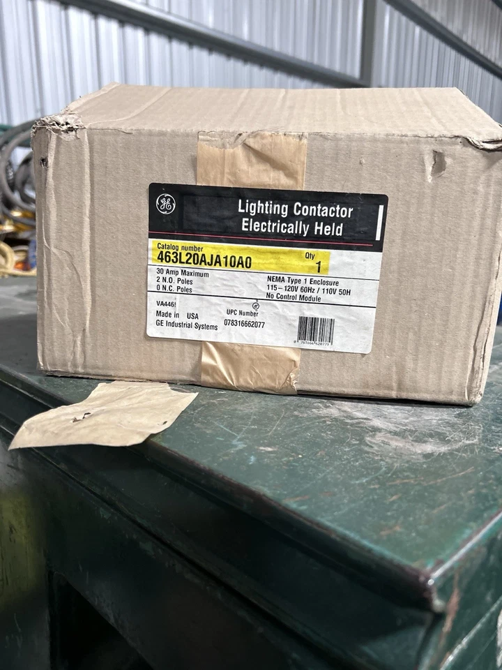 GE 463L20AJA10A0 2P 30A Electrically Held Lighting Contactor NEMA 1 - Image 1 of 1