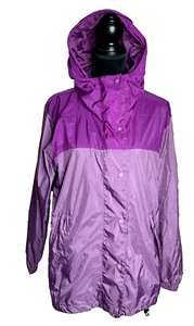 Cabelas Hooded Jacket Women Medium Purple Zip Up Packable Windbreaker Nylon - Picture 1 of 11