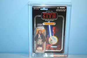STAR WARS 2010 AFA BEWERTET NEUWERTIG AUF KARTE TVC OBI WAN KENOBI SILBERFIGUR WAFFE - Bild 1 von 11