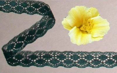 Vintage Green Lace Trim 14 - 28 Yards x 3/4" Scalloped R125V CLOSEOUT - Image 1 of 2