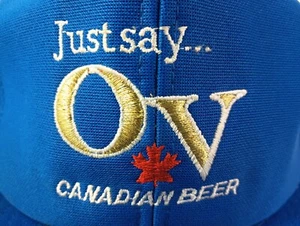 Just Say... OV Canadian Beer Trucker Mesh Snapback Blue Hat - Picture 1 of 9