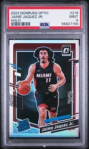 2023 Donruss Optic Jaime Jaquez Jr Holo #216 PSA 9 Silver Prism Rated Rookie - Picture 1 of 2