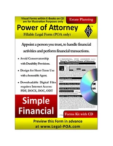 Simple Financial Power of Attorney - Form & CD ( Legal Kit ) - Picture 1 of 5