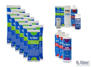 Rx Clear Swimming Pool Chemical Maintenance Kits (Includes FREE Opening Kit) - Picture 1 of 5