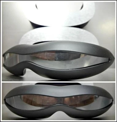 ROBÔ ESPACIAL FESTA RAVE FANTASIA CICLOPE ESCUDO FUTURISTA ÓCULOS DE SOL Lente Cromada - Imagem 1 de 4