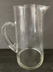 Anchor Hocking Starburst Clear Glass 10” Tall Pitcher Beautiful - Picture 1 of 7