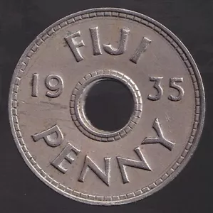 Fiji 1935 One Penny 1d George V - Extra Fine - Picture 1 of 3