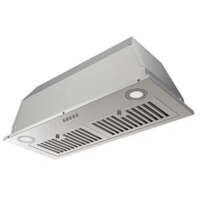 AKDY Convertible Insert Range Hood w/ Carbon Filters + LED Light Stainless Steel - Image 1 of 4