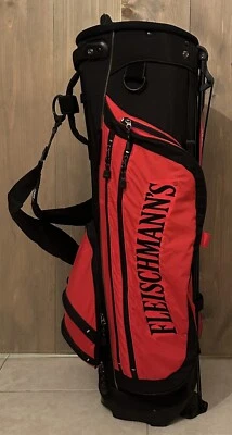Bolsa de golf Bag Boy marca Fleischmann’s 6 bolsillos usada con pelotas de golf Foto 1 de 4