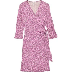 Diane von Furstenberg Pink Silk Wrap Dress - Picture 1 of 5