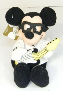 Disney Años 50 Mickey Mouse con Guitarra Eléctrica Bolsa de Frijoles Peluche Juguete de Disney - Imagen 1 de 4