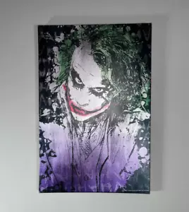 "Decorazione artistica da parete DC Comics Heath Ledger Joker Dark Knight Rises 24"" x 16" - Foto 1 di 12