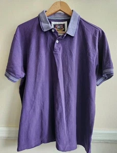 Charles Wilson Men X-Large Purple Casual Cotton Polo Shirt Short Sleeve Collared - Picture 1 of 10