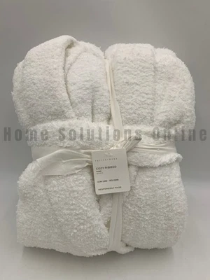 Pottery Barn уютный ребристый халат белый очень большой #R91N - Изображение 1 из 3