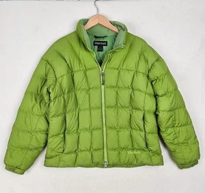 Marmot Womens Puffer Jacket Large Green Full Zip 650 Fill Down Insulated Coat - Picture 1 of 18