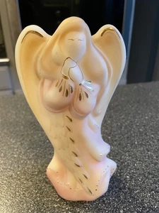 Fenton Burmesischer handbemalter/luftgebürsteter Engel 7 Zoll - Bild 1 von 5