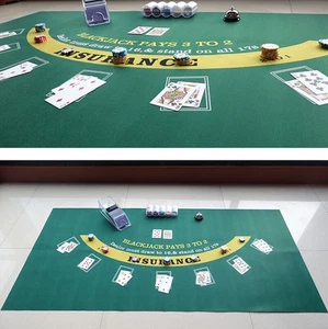 180*90cm Large Size Single-sided Blackjack Poker Table Top Felt Cloth Cover Mat - Picture 1 of 4
