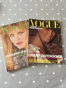 Vintage Vogue Magazines 1980 X 2 80’s Fashion - Picture 1 of 11