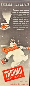 Thermo Anti-Freeze Snowman Publicker Industries Philadelphia Vtg Print Ad 1945 - Picture 1 of 6