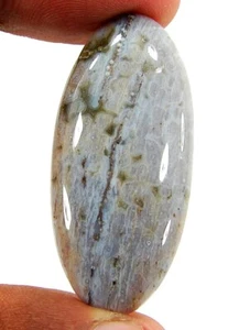 40,70 Ct Diaspro Naturale Oceano Pietra Preziosa Sciolta Cabochon Filo Avvolgente - 23186 - Foto 1 di 2