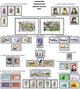 TURKEY 2001, COMPLETE YEAR SET, INCLUDES OFFICIAL AND DEFINITIVE STAMPS, MNH - Picture 1 of 1