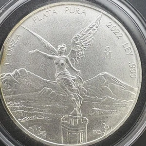 🔥🇲🇽 GEM BU 2022 México Libertad 1 Onza .999 Plata En Cápsula🔥 Tonificado🇲🇽 - Imagen 1 de 4