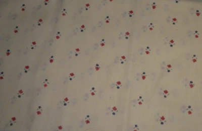 1 yard lightweight fabric pale yellow with stencil like floral design 36" x 44" - Image 1 of 4