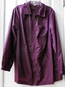Womens Within Windbreaker Jacket size M 14/16, Lightweight Purple Berry Coat - Picture 1 of 2