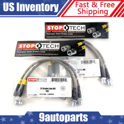 Líneas de freno delanteras traseras de acero inoxidable Stoptech para Mercedes-Benz E350 2010-2014 Foto 1 de 4