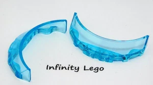 2 LEGO Trans-Light Blue Rounded Windscreen 1 x 3 x 6 Curved Canopy 35299 62360 - Picture 1 of 1