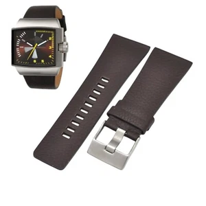 DZ1285 30mm Brown Leather Watch Strap For Diesel - Picture 1 of 7