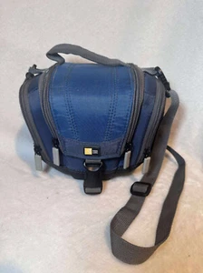 Case Logic DSLR Camera Bag Blue – Padded Travel Shoulder Bag with Black Straps - Picture 1 of 8