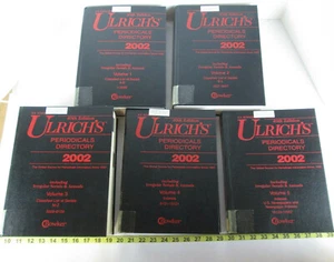5 Volume Set R.R. Bowker 40th Edition Ulrich's Periodicals Directory 2002 Books - Imagen 1 de 10