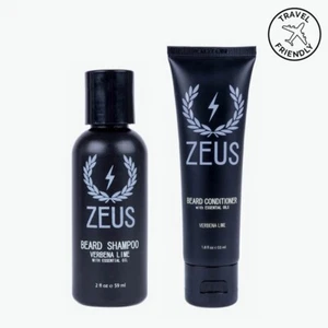 Zeus Beard Shampoo & Conditioner Verbena Lime Travel Size Set - Picture 1 of 5