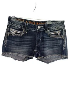 Rock Revival Blue Denim Noelle Shorts with Embellishments Womans 29 - Picture 1 of 8