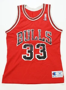 Rare Vintage CHAMPION Scottie Pippen Chicago Bulls NBA Basketball Jersey 90s 40 - Picture 1 of 16