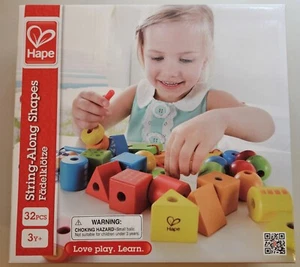Hape String-Along Shapes, 32 Pieces, 3+ Years - Picture 1 of 3