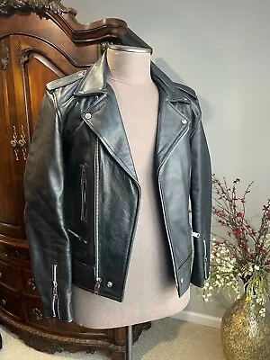 Straight To Hell Vincent Leather Jacket Red Quilted Size 38 - Image 1 of 4