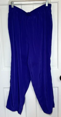 MAGGIE SWEET WOMENS CAPRI PANTS PURPLE SIZE 1X 100% POLYESTER EUC - Image 1 of 3